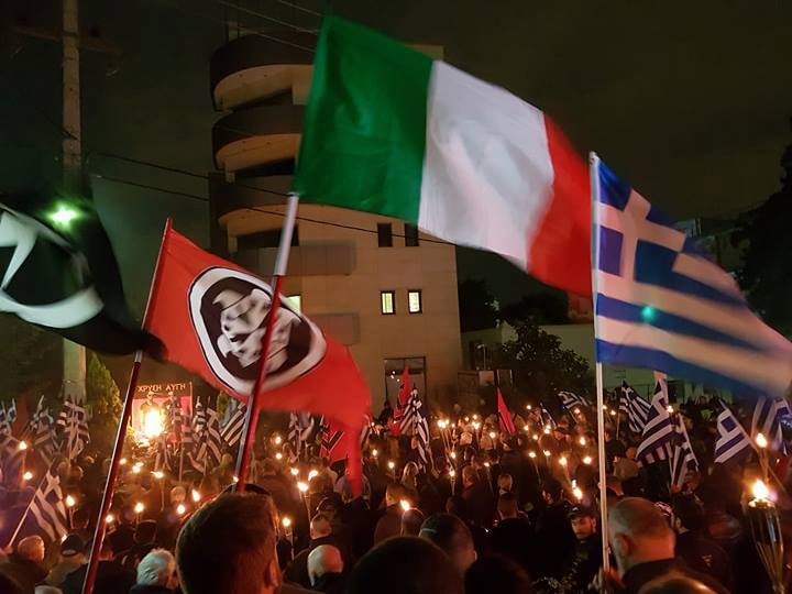 法西斯主義色彩濃厚的「義大利卡薩龐德黨」， 最近在羅馬郊區奧斯提亞議會改選，拿下9%的選票，選舉期間卻是暴力頻傳。   圖：翻攝義大利卡薩龐德黨臉書