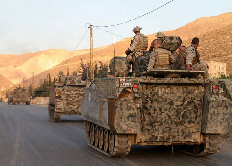 黎巴嫩國內政局動盪，軍方加強邊界部署。   圖：翻攝黎巴嫩軍隊推特