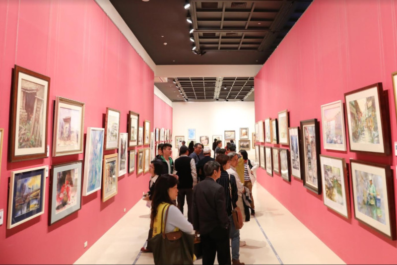 台日水彩畫會交流展在奇美博物館展出。   圖：台南市政府/提供