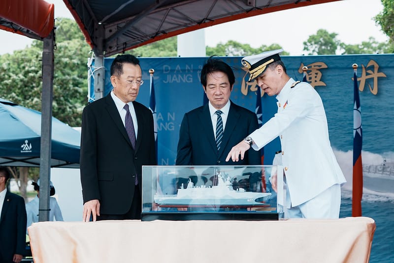 賴清德出席「海軍丹江軍艦成軍典禮」,並說明「國艦國造」目標達成,能確保作戰優勢。 圖:總統府提供 賴清德出席「海軍丹江軍艦成軍典禮」,並說明「國艦國造」目標達成,能確保作戰優勢。 圖:總統府提供