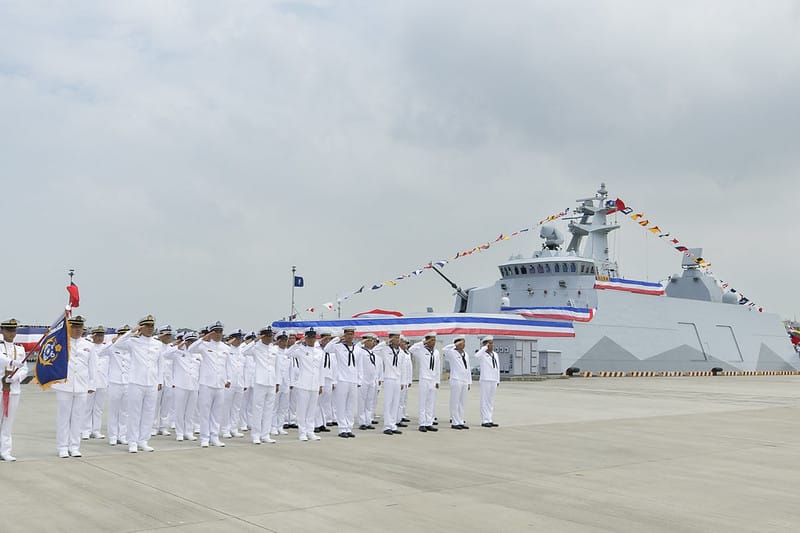 海軍丹江軍艦成軍典禮。 圖:總統府提供 海軍丹江軍艦成軍典禮。 圖:總統府提供