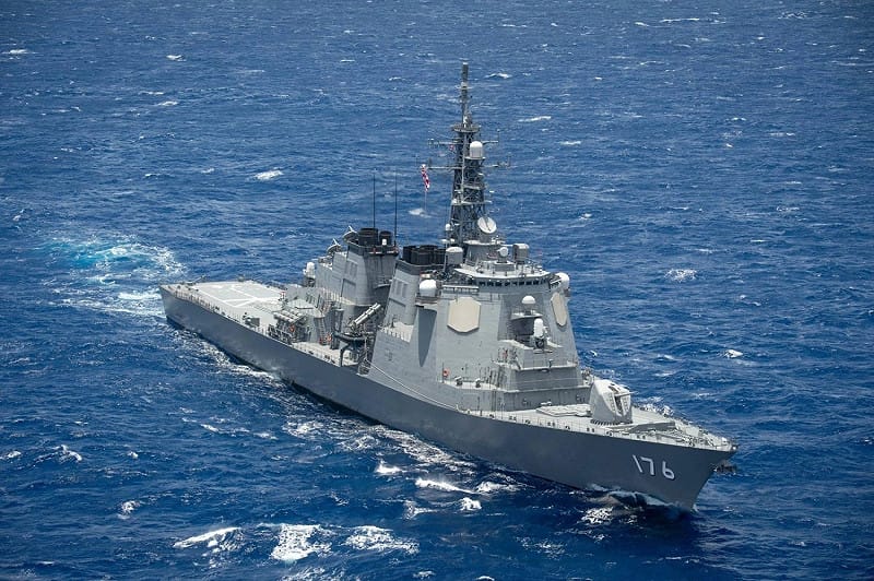  有網友分析認為，在掌握「戰斧」的發射能力後，日本將可透過水面艦艇打擊中國、北韓境內的縱深目標。 圖：翻攝自 @Aurora107E X 帳號 