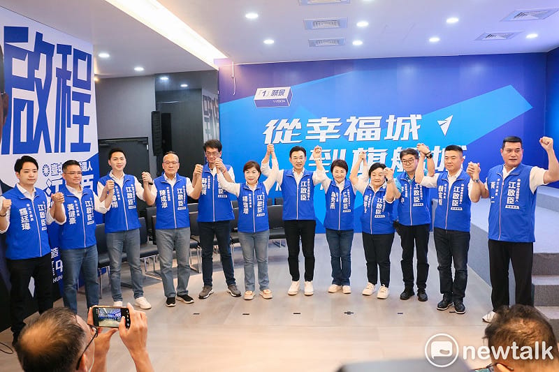 江啟臣的競選團隊重要幹部名單同時公布，由台中市長盧秀燕親自接下競選總部主任委員重任。&nbsp;&nbsp;&nbsp;圖：唐復年/攝
