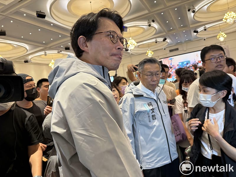 民眾黨創黨主席柯文哲、黨主席黃國昌。&nbsp;&nbsp;&nbsp;圖：周煊惠 / 攝