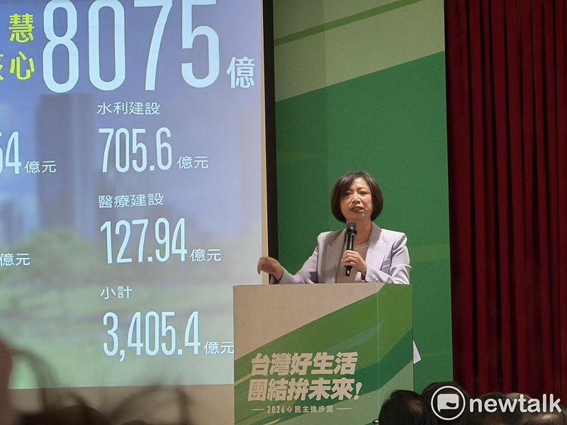  何欣純報告台中施政願景 圖：高逸帆／攝 