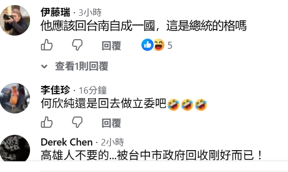 鄭照新的臉書發文，有網友留言反對賴清德的發言。&nbsp;&nbsp;&nbsp;圖：取自鄭照新臉書