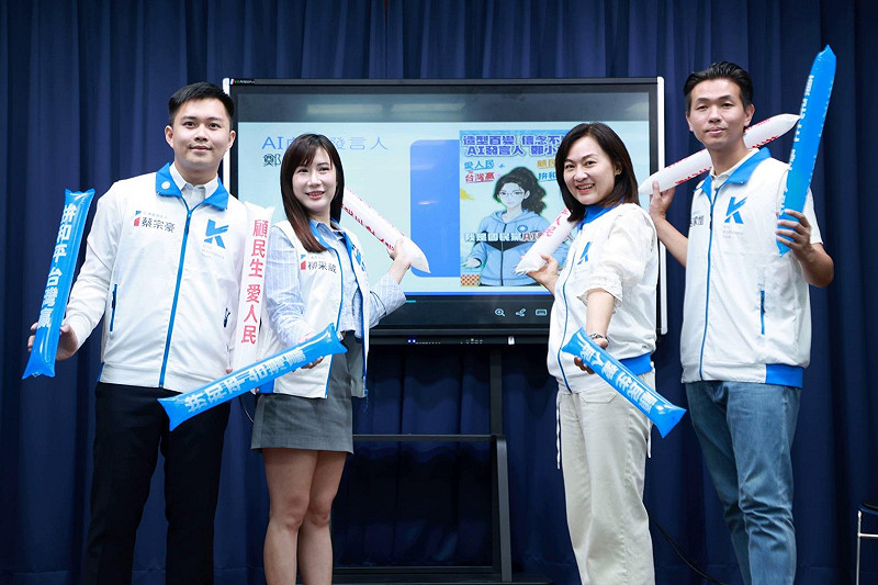 國民黨公布4位新任發言人，從左至右，台南市議員蔡宗豪、台北市議員柳采葳、高雄市議員陳麗娜、新北市議員呂家愷。&nbsp;&nbsp;&nbsp;圖：國民黨/提供