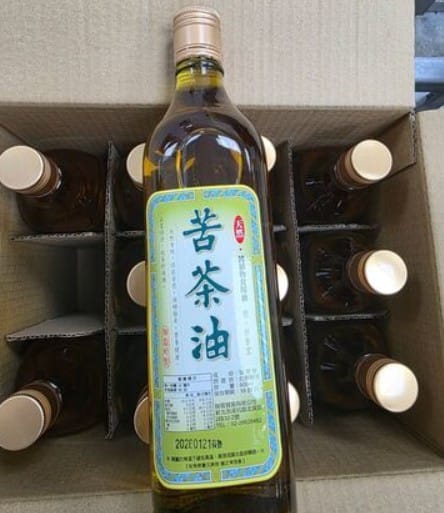 翰霖貿易公司生產的苦茶油苦茶苯駢芘超標 。&nbsp;&nbsp;&nbsp;圖：新北市衛生局提供