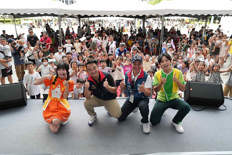 YOYO家族橘子姐姐與菠菜哥哥帶來精彩演出。&nbsp;&nbsp;&nbsp;圖：主辦單位/提供