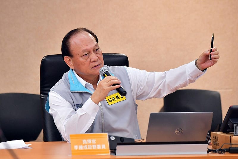 這次跨部會應變中心由季連成政務委員擔任指揮官。&nbsp;&nbsp;&nbsp;圖：行政院提供