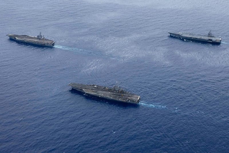 中美兩國的航空母艦博弈戰局將從單方面威脅演變為雙方皆可能承受打擊的全新局面。&nbsp;&nbsp;&nbsp;圖:翻攝自騰訊網