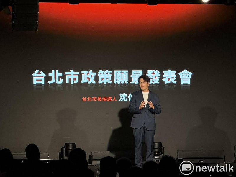 沈伯洋發表五大政見。 圖:高逸帆/攝 沈伯洋發表五大政見。 圖:高逸帆/攝