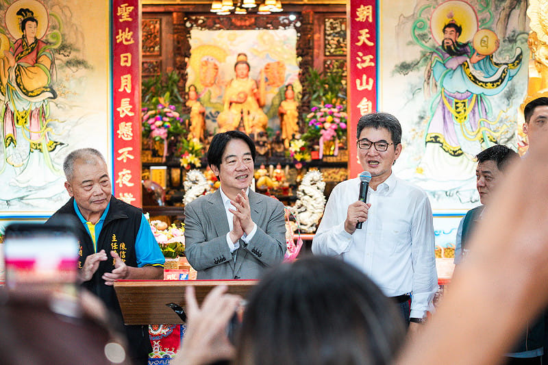 賴清德表示，劉建國早在前總統蔡英文任內，就積極爭取將國家級高齡醫學、健康福祉及相關研究中心設置於雲林。&nbsp;&nbsp;&nbsp;圖：總統府提供