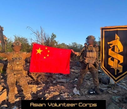 中國也有民眾加入烏克蘭志願軍團。 圖 : 翻攝自 X / Nexta 中國也有民眾加入烏克蘭志願軍團。 圖 : 翻攝自 X / Nexta