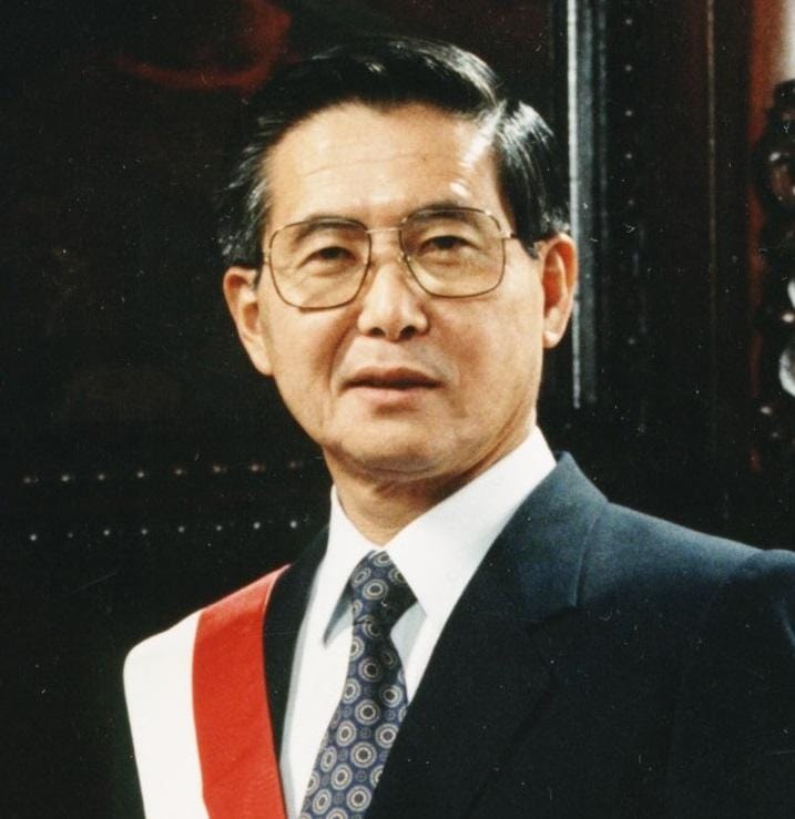 藤森惠子父親藤森謙是秘魯首位日裔總統。 圖：翻攝秘魯國會官網（資料照） 