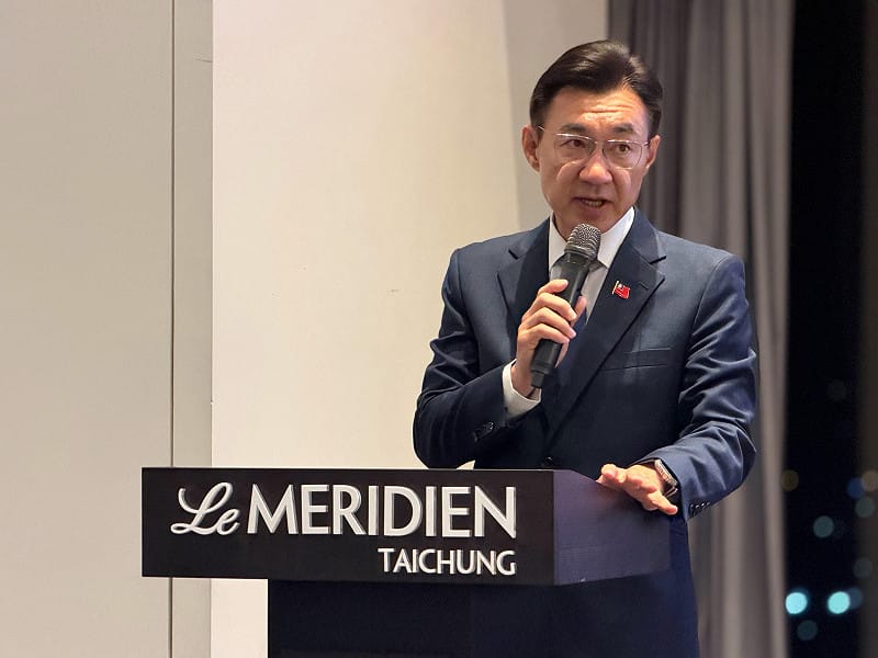 江啟臣強調未來的台中應具備「智慧，但仍有溫度；國際化，卻深植在地；經濟強勁，也適合成家育兒」的特質。&nbsp;&nbsp;&nbsp;圖：江啟臣辦公室/提供