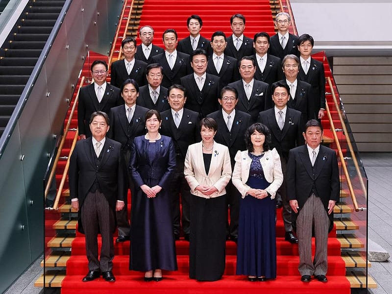 今年2月日本眾議院改選後第二次高市內閣之合影。&nbsp;&nbsp;&nbsp;圖：翻攝自首相官邸官網（資料照）