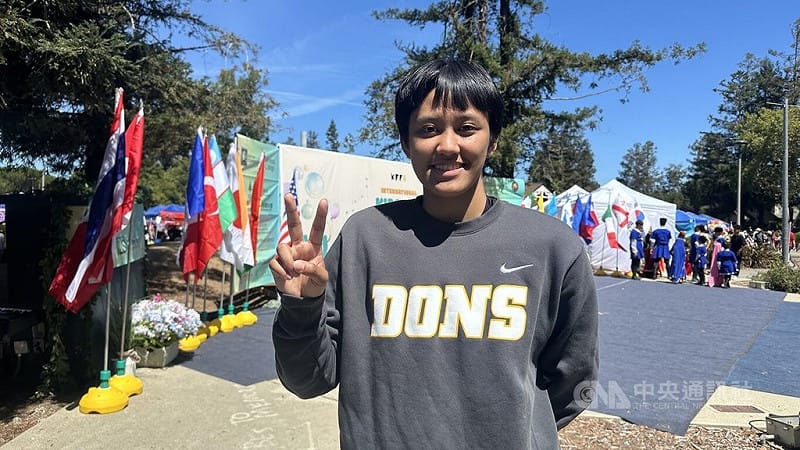 台灣旅美籃球員米靖恩向中央社分享心路歷程。中央社記者張欣瑜舊金山攝　115年8月23日&nbsp;&nbsp;&nbsp;