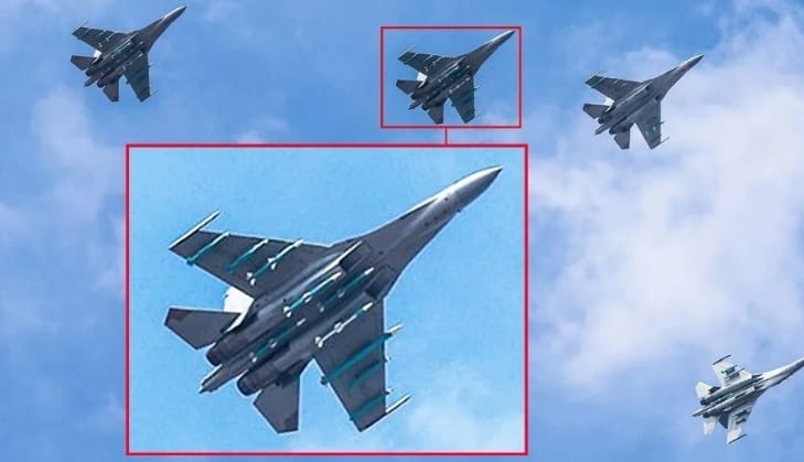  中國殲-16戰機掛載霹靂-17 ( PL-17 ) 空空飛彈。 圖 : 翻攝自譯界風雲 