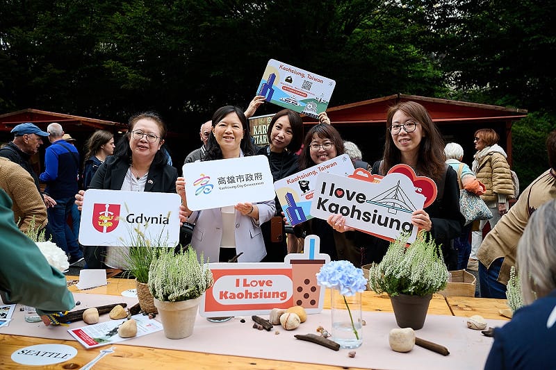 高市府設置「台灣高雄專區」向格丁尼亞市民介紹高雄特色。&nbsp;&nbsp;&nbsp;圖：高雄市行國處／提供