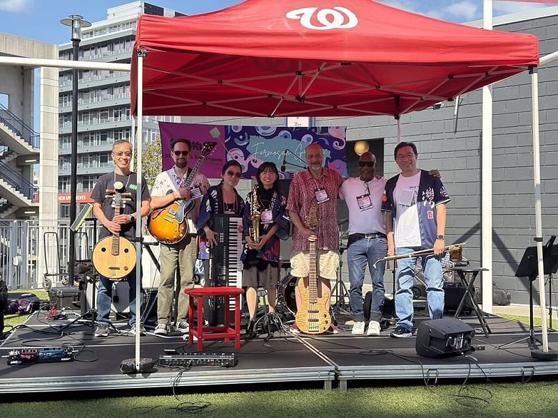 美國職棒大聯盟華盛頓國民隊台灣日29日重返華盛頓國民球場，賽前由台灣表演團體Formosan Groove帶來融合台、美音樂元素的表演。（Formosan Groove提供） &nbsp;&nbsp;&nbsp;圖/中央社