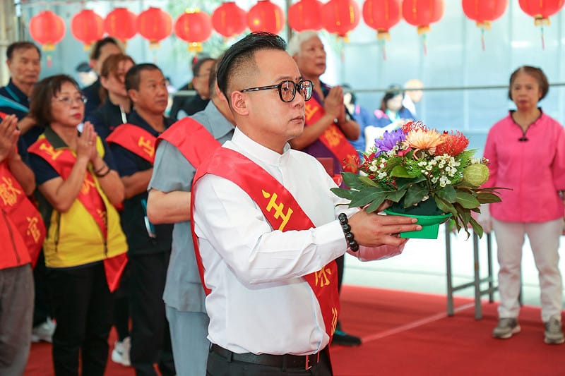 童子瑋出席基隆客家義民祭嘉年華民俗活動。&nbsp;&nbsp;&nbsp;圖：童子瑋辦公室/提供