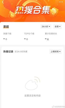 近日有網友發現，景甜的微博熱搜詞全數消失，品牌方也將代言海報下架，疑似遭到官方「軟封殺」。&nbsp;&nbsp;&nbsp;圖：翻攝自微博