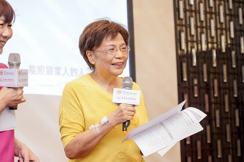 78歲企業家張阿姨抗乳癌28年。&nbsp;&nbsp;&nbsp;圖：唐復年/攝