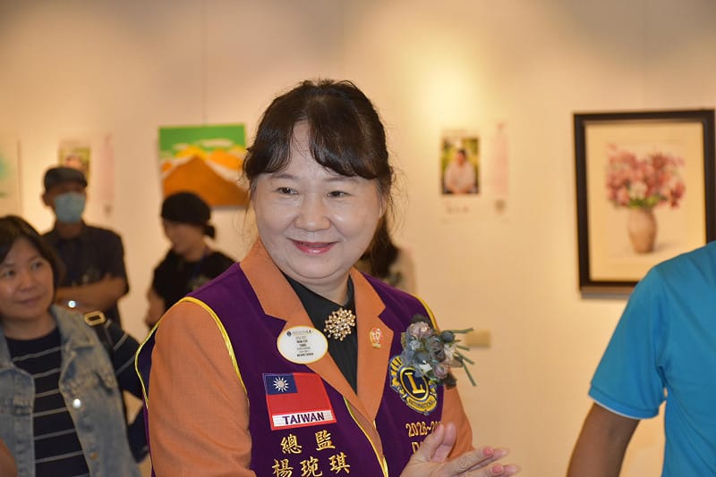 楊琬琪指出表示，「獅子情．圓童夢」藝術公益聯展義賣所得將投入籌建「獅子圓夢希望學院」。&nbsp;&nbsp;&nbsp;圖：孫家銘／拍攝
