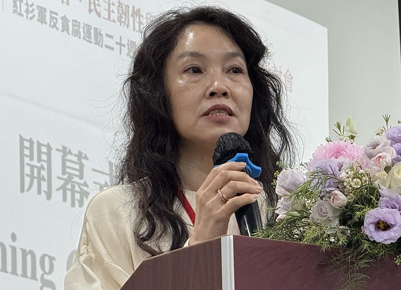 施明德遺孀施陳嘉君&nbsp;&nbsp;&nbsp;圖：林朝億/攝