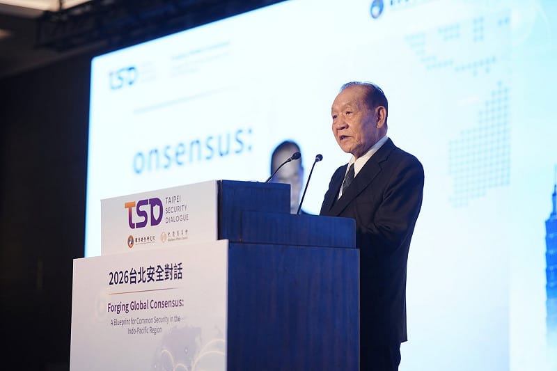  財團法人國防安全研究院主辦「2026年台北安全對話」，董事長霍守業致詞。 圖：翻攝「臉書」財團法人國防安全研究院粉絲專頁 