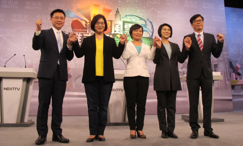 民進黨高雄市長初選電視辯論25日在壹電視舉辦。   圖：林朝億/攝