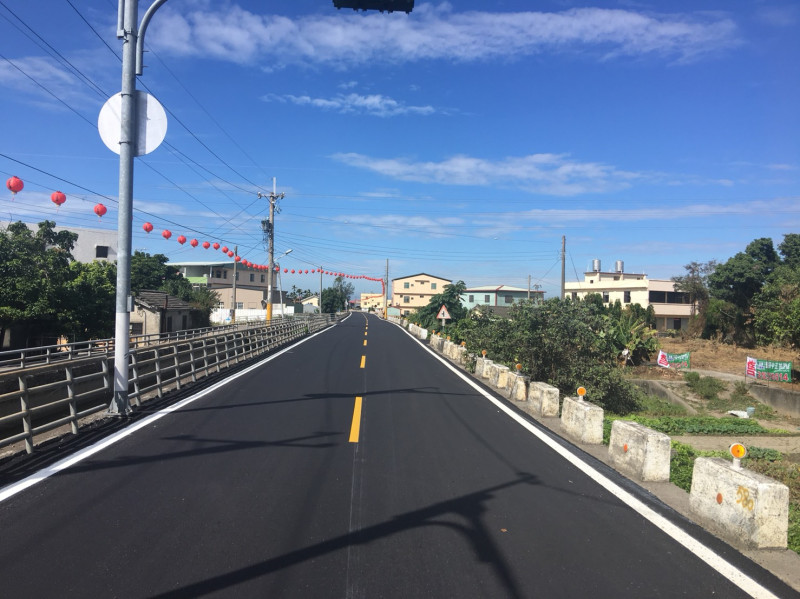 神岡區圳前路第一階段道路提升工程完成 圖 : 台中市政府/提供