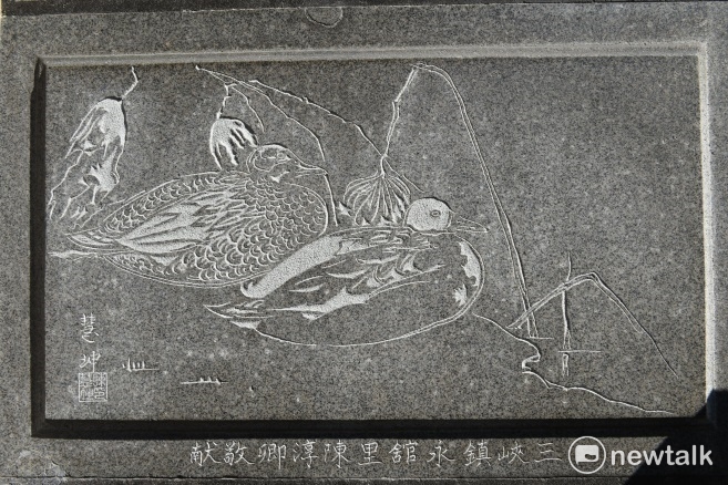 三峽祖師廟，知名藝術家陳慧坤的石雕作品。   圖：全民提報三峽祖師廟行動小組／提供