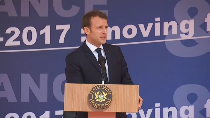 法國總統馬克宏（Emmanuel Macron）今天宣布投入3000萬歐元（約新台幣10億元），包括贊助13名美國研究員，啟動「讓地球再次偉大」計畫。   圖：翻攝愛麗舍宮影片