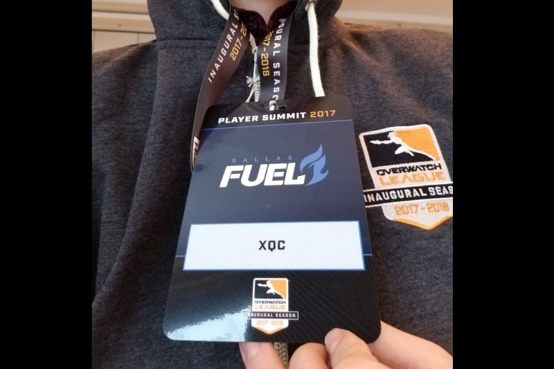 達拉斯燃料xQc跟風曬出自己的選手證。   圖：翻攝自xQc推特