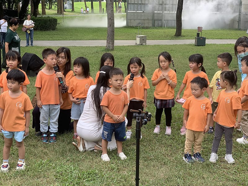 妙行幼兒園合唱讚頌及背經。&nbsp;&nbsp;&nbsp;圖：孫家銘／拍攝