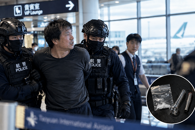 桃機持刀挾人!男喊「要去香港找老婆」失控 搜出毒品殘渣送驗