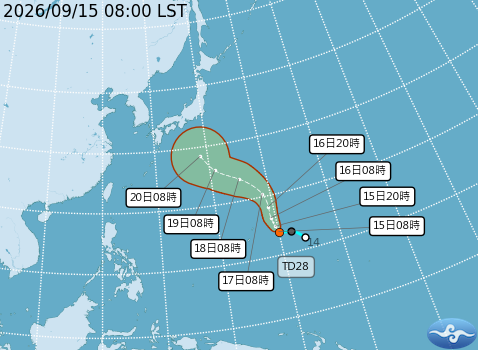 準「杜鵑颱風」最快今日成颱!下週拋物線轉向日本 最新路徑一圖看