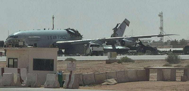 美軍E-3「哨兵」空中預警暨管制機（AWACS）在沙烏地阿拉伯王子蘇爾坦空軍基地遭伊朗攻擊摧毀。&nbsp;&nbsp;&nbsp;圖：翻攝自 X @CasetaBosque