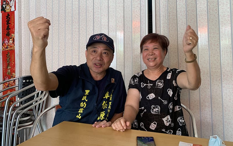 王緩並錄製短影音呼籲里民唯一支持辜保源，為鼎盛里帶來全新的氣象。&nbsp;&nbsp;&nbsp;圖：孫家銘／拍攝