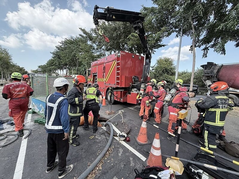豐原下水道工程意外 5名工人身體不適送醫