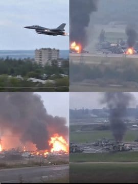 (影) 4架烏軍F-16聯合攻擊俄機場! 維修問題大 半數戰機年底前恐難再戰鬥
