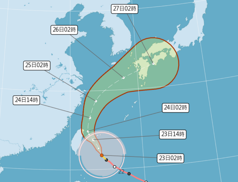 薔琵颱風暴風圈今晨接觸台東陸地！今明影響最大 氣象署示警恐減速或打轉