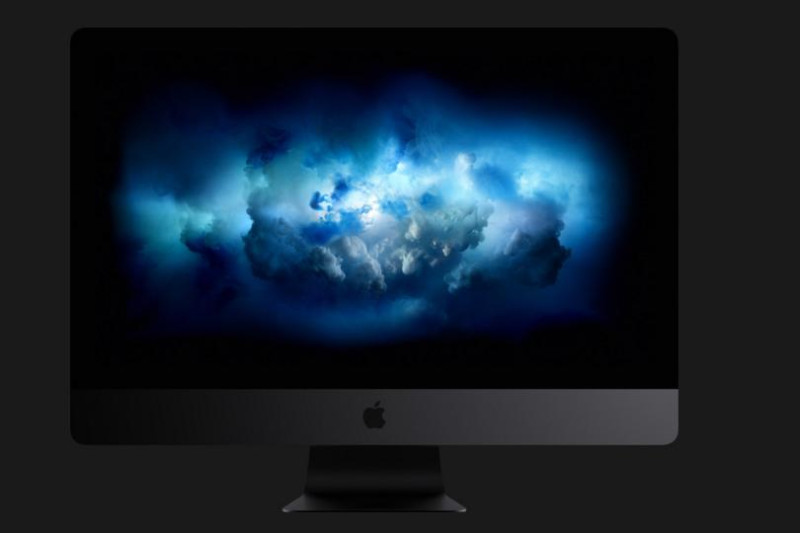 蘋果全新的iMac Pro桌上型工作站。   圖：翻攝自Apple官方網站