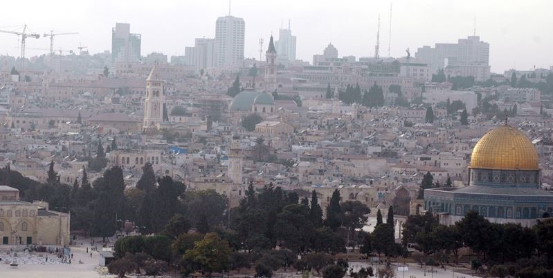 美國總統川普日前宣布承認耶路撒冷為以色列首都，並下令國務院提出將美國駐以色列大使館從特拉維夫遷移至耶路撒冷的計畫。圖為耶路撒冷景色。   圖：中央社/提供
