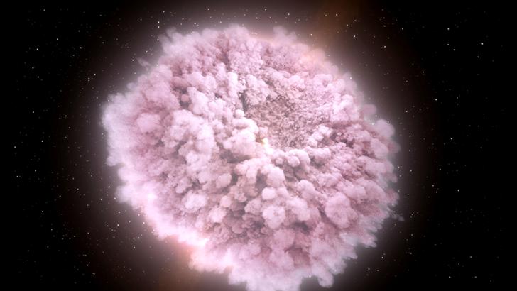 2017年8月科學界觀測到兩顆超高密度中子星對撞，其爆炸後產出的重力波，也驗證了廣義相對論中的論點。   圖：路透社/達志影像