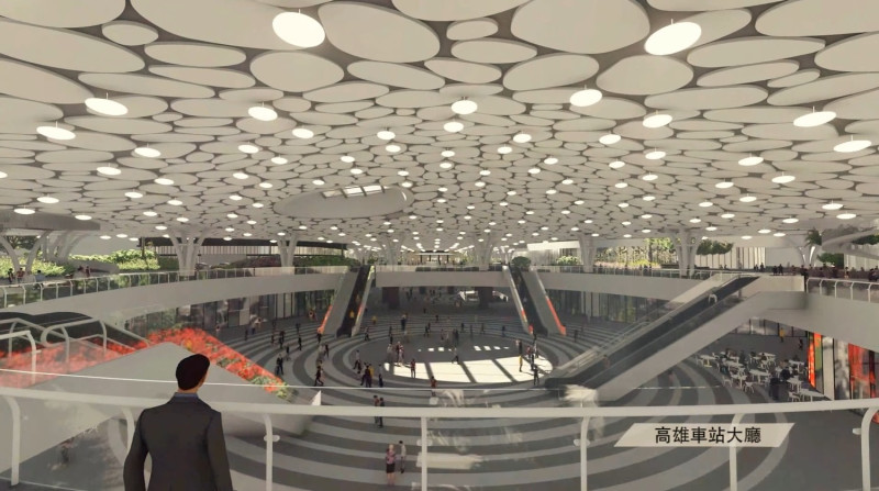 高雄火車站未來完工後將會是南台灣的新地標。   圖：翻攝自高雄車站更新規劃案模擬動畫