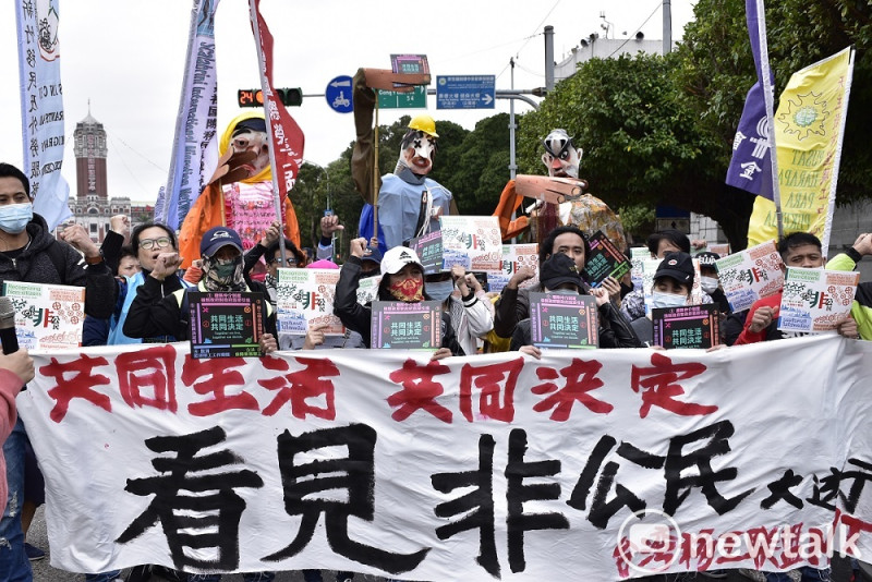 我國開放外勞已有20多年，外籍移工的處境並沒有更好，台灣國際勞工組織將在107年１月7日舉辦「看見非公民」大遊行。   圖:趙婉淳／攝