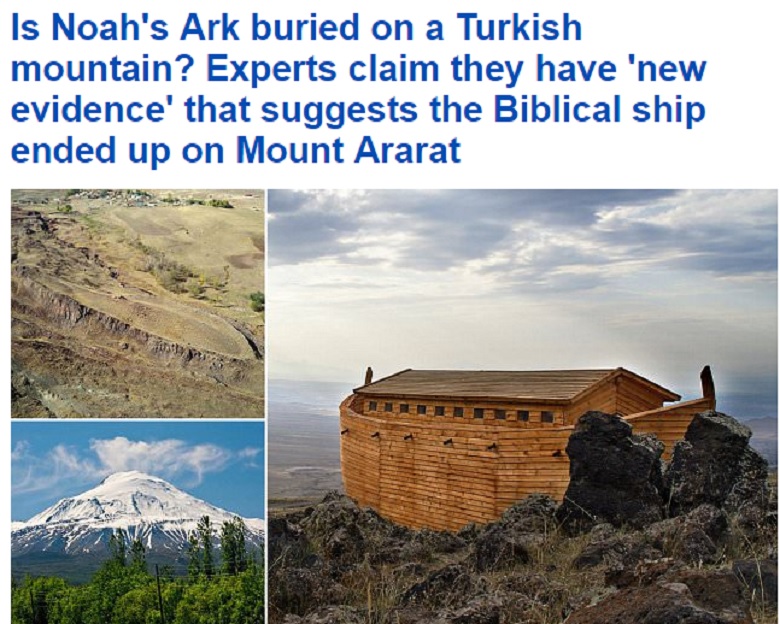 聖經記載的諾亞方舟遺跡會在哪？來自世界各地100多名研究人員齊聚一堂，企圖找出方舟最後的停泊處。   圖：翻攝自Daily Mail